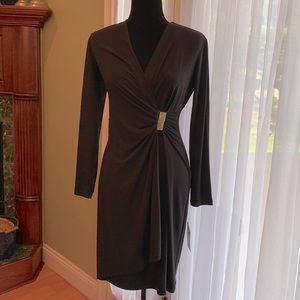 CHAPS brand black wrapped dress.  Size 4